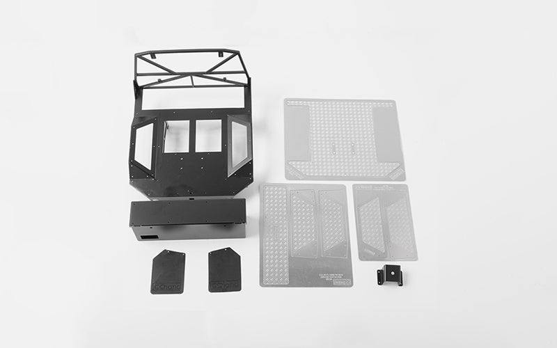 VVV-C0300 Rear Tube Bed w/Mud Flaps for Trail Finder 2 (Black Style B) RC 4WD