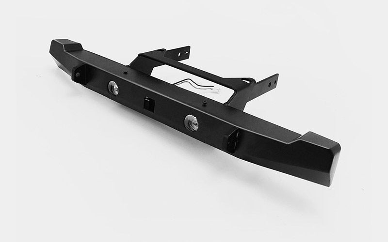 VVV-C0334 Solid Rear Bumper w/Lights for Axial SCX10 II XJ (Black) RC 4WD