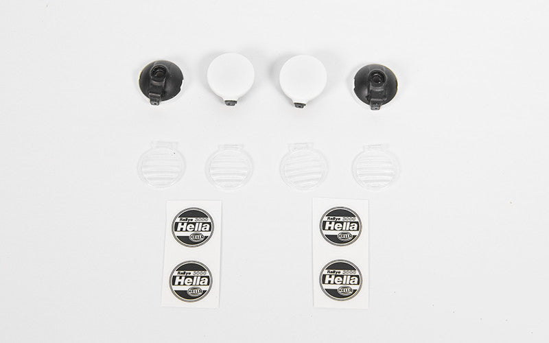 VVV-C0365 1/10 Hella Style Lights with Covers (4) RC 4WD