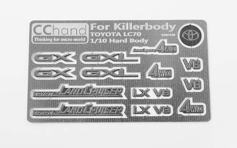 VVV-C0374 Metal Emblems for Toyota Killerbody LC70 RC 4WD