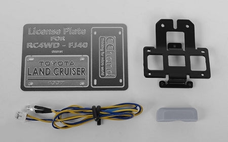 VVV-C0465 Rear License Plate System for RC4WD G2 Cruiser (w/LED) RC 4WD