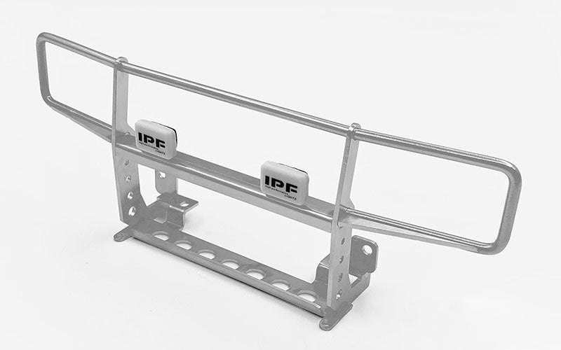 VVV-C0507 Ranch Front Grille Guard W/Lights for Traxxas TRX-4 '79 Bronco Ranger XLT (Silver) RC 4WD