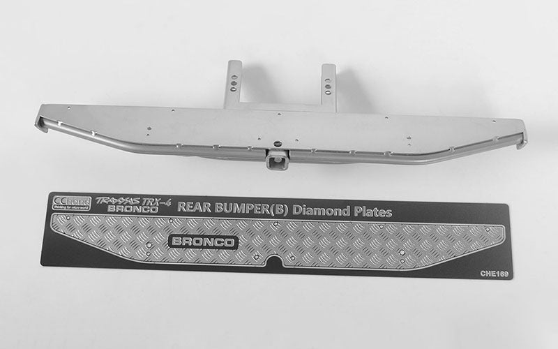 VVV-C0509 KS Rear Bumper for Traxxas TRX-4 '79 Bronco Ranger XLT (Silver) RC 4WD