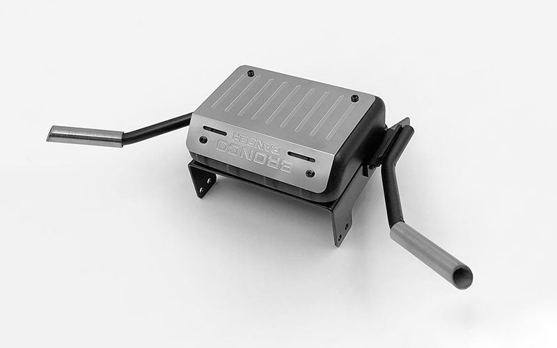 VVV-C0516 Fuel Tank W/Dual Exhaust for Traxxas TRX-4 '79 Bronco Ranger XLT RC 4WD