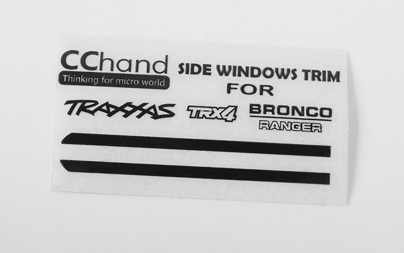VVV-C0519 Front Side Window Trim for Traxxas TRX-4 '79 Bronco Ranger XLT RC 4WD