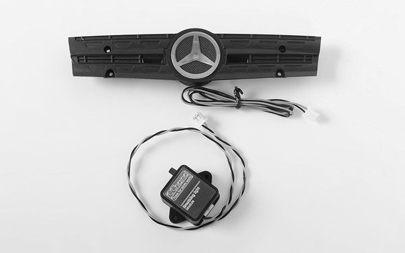 VVV-C0533 Ambient Light Grill Logo W/Strobe Effect Unit for Mercedes-Benz Arocs 3348 6x4 Tipper Truck (A) RC 4WD
