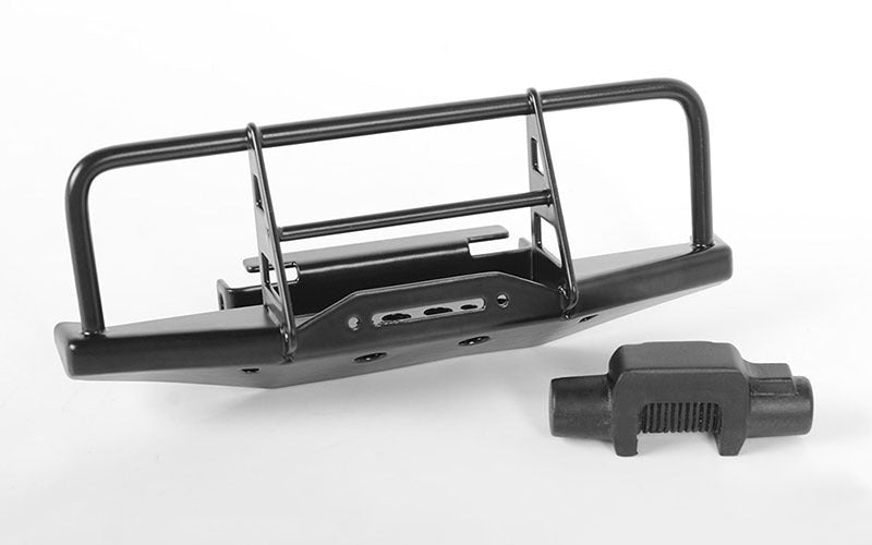 VVV-C0547 Steel Front Winch Bumper W/Plastic Winch for 1/18 Gelande II RTR W/BlackJack Body (Black) RC 4WD