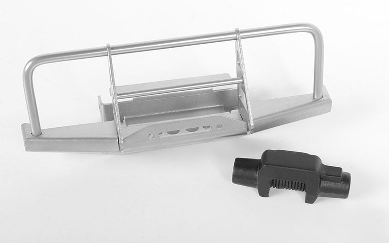 VVV-C0549 Steel Front Winch Bumper W/Plastic Winch for 1/18 Gelande II RTR W/BlackJack Body (Silver) RC 4WD
