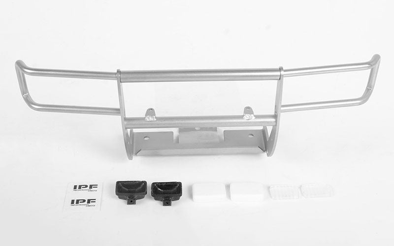 VVV-C0567 Ranch Front Grille Guard W/Lights for Tamiya 1/10 Isuzu Mu Type X CC-01 (Silver) RC 4WD