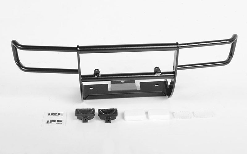 VVV-C0568 Ranch Front Grille Guard W/Lights for Tamiya 1/10 Isuzu Mu Type X CC-01 (Black) RC 4WD