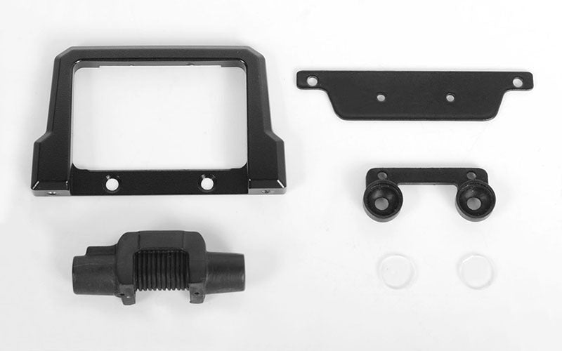 VVV-C0599 Metal Bumper W/Plastic Winch and Light for 1/18 Gelande II D90 RC 4WD