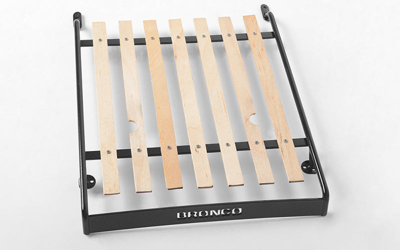 VVV-C0612 Wooden Roof Rack for Traxxas TRX-4 '79 Bronco Ranger XLT (Black) RC 4WD