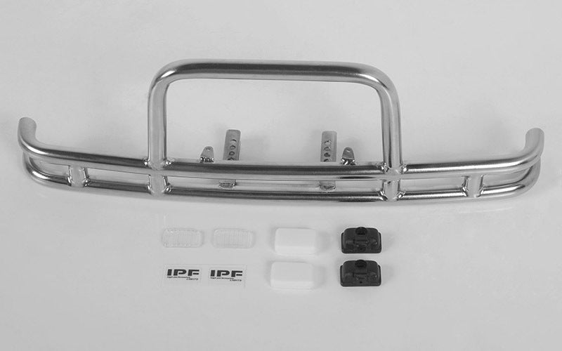 VVV-C0621 Rhino Front Bumper w/IPF Lights for Traxxas TRX-4 '79 Bronco Ranger XLT (Silver) RC 4WD