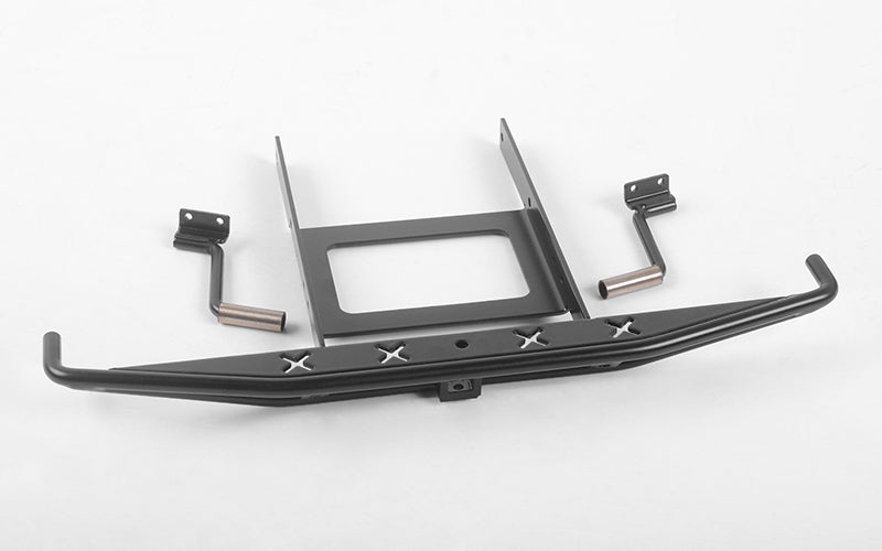 VVV-C0648 Rough Stuff Metal Rear Bumper w/Exhaust Tips for Axial SCX10 II 1969 Chevrolet Blazer (Black) RC 4WD