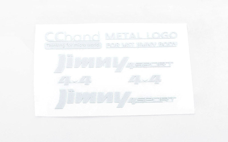 VVV-C0658 Metal Emblems for MST 1/10 CMX w/ Jimny J3 Body (White) RC 4WD