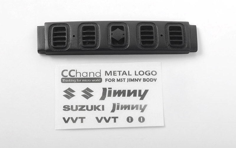 VVV-C0663 Front Grille for MST 1/10 CMX w/ Jimny J3 Body w/ Front Metal Decals RC 4WD