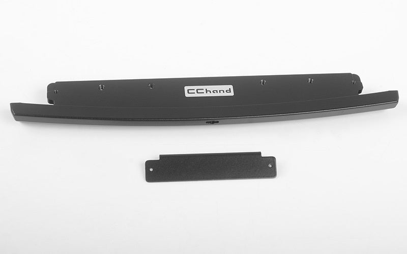 VVV-C0686 Slick Metal Front Bumper for JS Scale 1/10 Range Rover Classic Body (Black) RC 4WD
