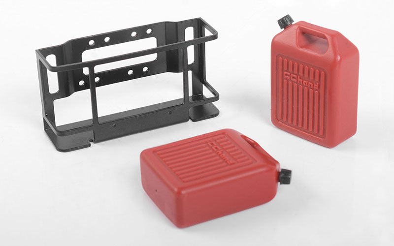 VVV-C0698 1/10 Dual Portable Jerry Cans w/ Mount RC 4WD
