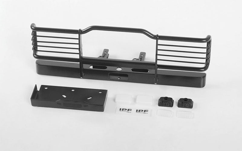 VVV-C0720 Camel Bumper W/ Winch Mount and IPF Lights for Traxxas TRX-4 Land Rover Defender RC 4WD
