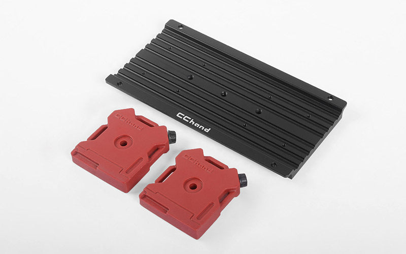 VVV-C0723 Overland Equipment Panel W/ Portable Fuel Cells for Traxxas TRX-4 Land Rover Defender RC 4WD