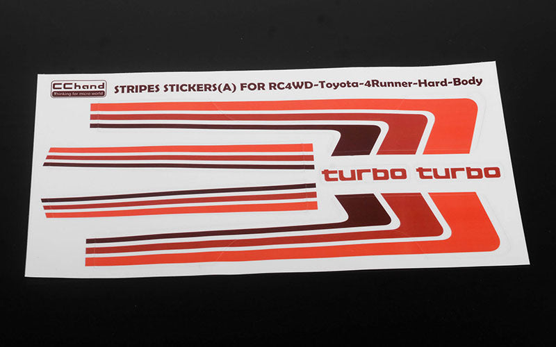 VVV-C0750 Retro Body Stripes for 1985 Toyota 4Runner Hard Body RC 4WD