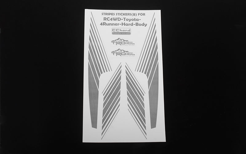 VVV-C0751 Boogie Body Stripes for 1985 Toyota 4Runner Hard Body RC 4WD