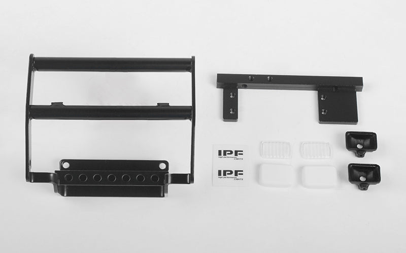 VVV-C0754 Steel Push Bar Front Bumper w/IPF Lights for 1985 Toyota 4Runner Hard Body RC 4WD
