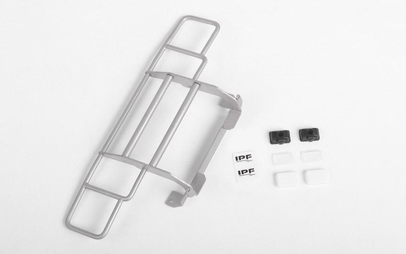 VVV-C0786 Ranch Front Grille w/IPF Lights for Traxxas TRX-4 Chevy K5 Blazer (Silver) RC 4WD