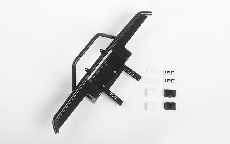 VVV-C0791 Bucks Front Bumper w/IPF Lights for Traxxas TRX-4 Chevy K5 Blazer (Black) RC 4WD