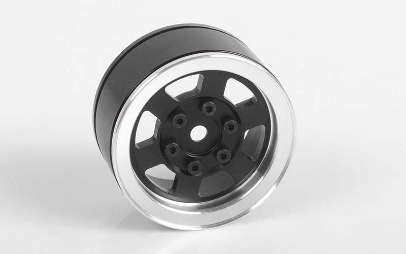 VVV-C0806 Six-Spoke 1.55" Internal Beadlock Wheels (Black) RC 4WD