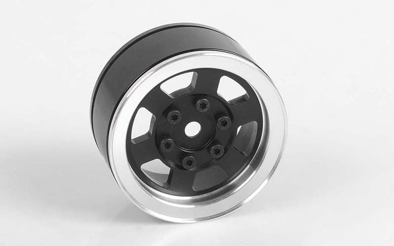 VVV-C0807 Six-Spoke 1.55" Single Internal Beadlock Wheel (Black) RC 4WD