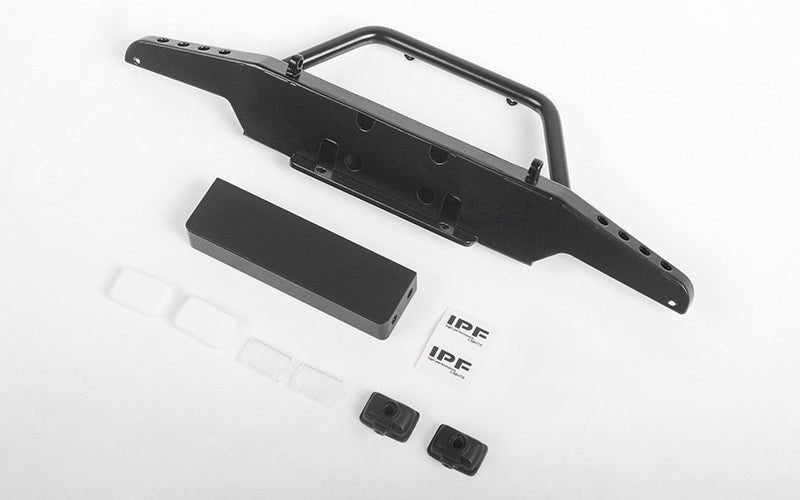 VVV-C0817 Steel Stinger Front Winch Bumper w/ IPF Lights for Redcat GEN8 Scout II 1/10 Scale Crawler RC 4WD