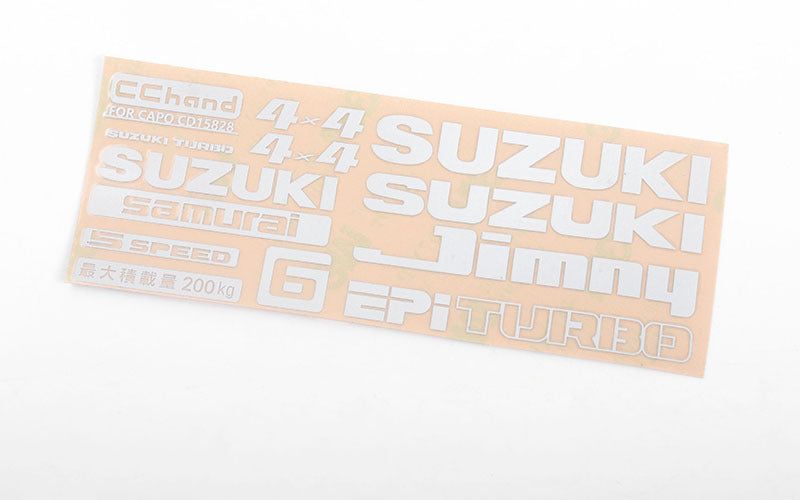 VVV-C0841 Logo Decal Sheet for Capo Racing Samurai 1/6 RC Scale Crawler (White) RC 4WD