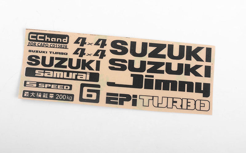 VVV-C0842 Logo Decal Sheet for Capo Racing Samurai 1/6 RC Scale Crawler (Black) RC 4WD