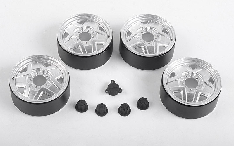 VVV-C0859 Wakizashi 2.8" Wheels w/HubCaps for Capo Racing Samurai 1/6 RC Scale Crawler RC 4WD