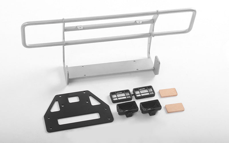 VVV-C0883 Ranch Front Bumper w/IPF Lights for Capo Racing Samurai 1/6 RC Scale Crawler (Silver) RC 4WD