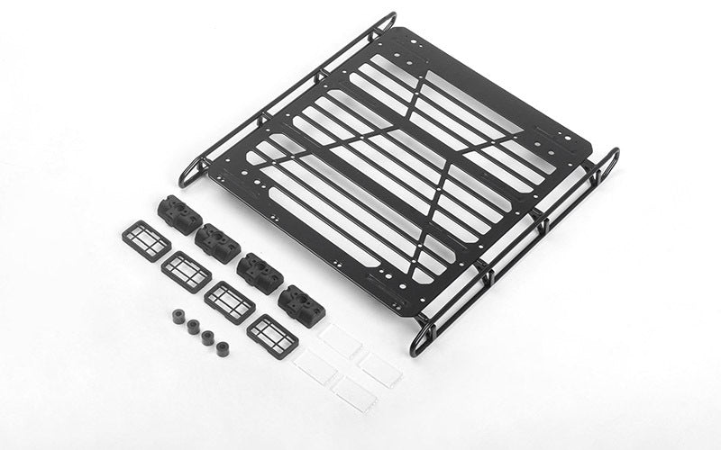 VVV-C0923 Adventure Steel Roof Rack w/ Front and Rear Lights for Mercedes-Benz G 63 AMG 6x6 RC 4WD