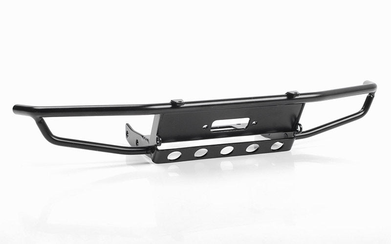 VVV-C0924 Guardian Steel Front Winch Bumper for Axial 1/10 SCX10 II UMG10 (Black) RC 4WD