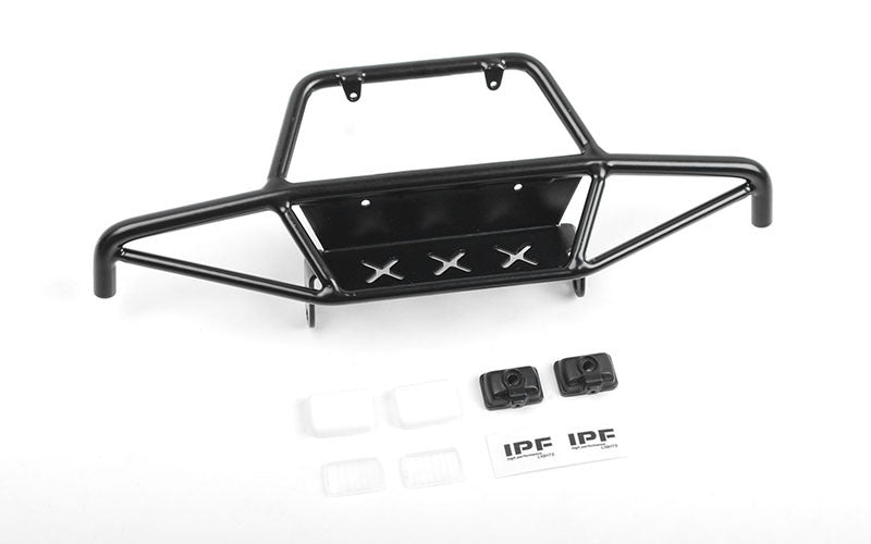 VVV-C0940 Tri-X Steel Stinger Front Bumper w/ IPF Lights for Vanquish VS4-10 Origin Body (Black) RC 4WD