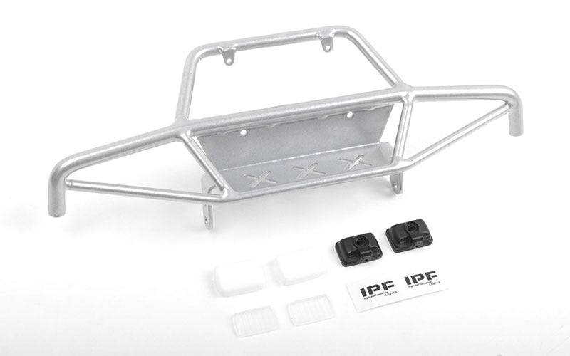 VVV-C0941 Tri-X Steel Stinger Front Bumper w/ IPF Lights for Vanquish VS4-10 Origin Body (Silver) RC 4WD