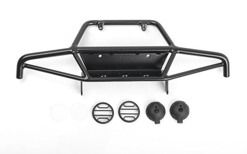VVV-C0942 Tri-X Steel Stinger Front Bumper w/ Lights for Vanquish VS4-10 Origin Body (Black) RC 4WD