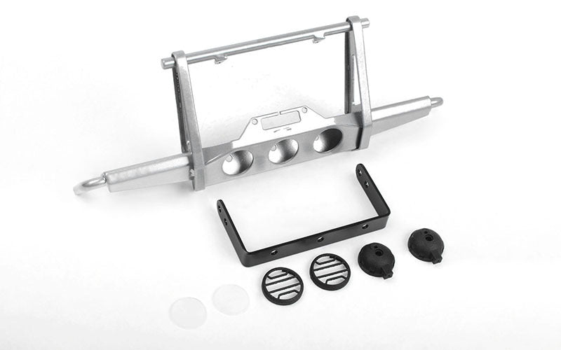 VVV-C0957 Shirya Front Winch Bumper w/ Lights for Vanquish VS4-10 Origin Body (Silver) RC 4WD