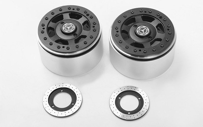 VVV-C0989 TNK 2.2" Beadlock Wheels w/ Brake Discs (2x) RC 4WD