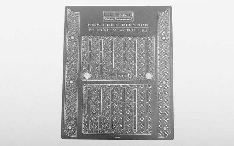 VVV-C1007 Rear Bed Diamond Plate for Vanquish VS4-10 Origin Body RC 4WD