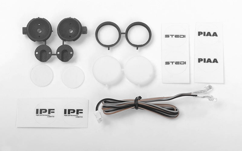 VVV-C1012 Round IPF Flood Lights w/ Light Kit for Traxxas Mercedes-Benz G 63 AMG 6x6 (White) RC 4WD