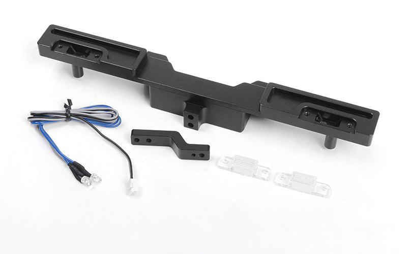 VVV-C1058 Oxer Rear Bumper w/ Towing Hook, Brake Lenses and LED Lights for Traxxas Mercedes-Benz G 63 AMG 6x6 RC 4WD