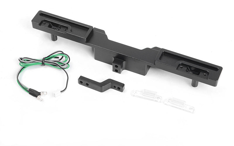 VVV-C1061 Oxer Rear Bumper w/ Towing Hook, Brake Lenses and LED Lights for Traxxas TRX-4 Mercedes-Benz G-500 RC 4WD