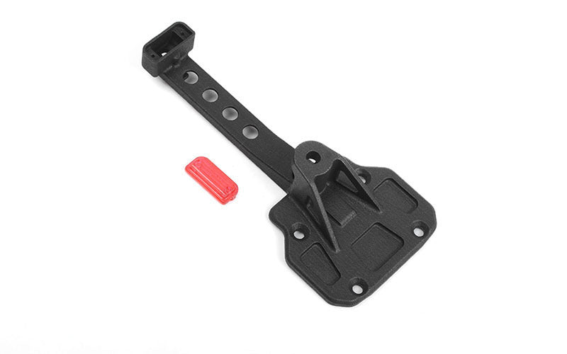 VVV-C1069 Spare Wheel and Tire Holder w/ Red High Rear Brake Light for Axial 1/10 SCX10 III Jeep JLU Wrangler RC 4WD