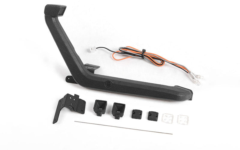 VVV-C1074 Snorkel w/ Flood Lights, LED Kit and Antenna for Axial 1/10 SCX10 III Jeep (Gladiator/Wrangler) RC 4WD
