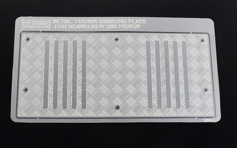 VVV-C1087 Steel Diamond Tailgate Plate for RC4WD Gelande II 2015 Land Rover Defender D90 (Pick-Up) RC 4WD